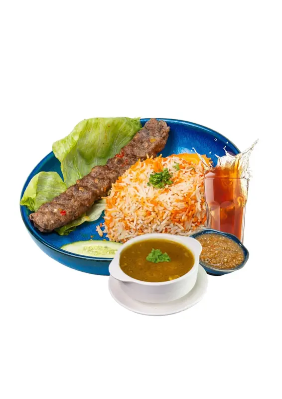 (Lunch) kebab lamb with rice
